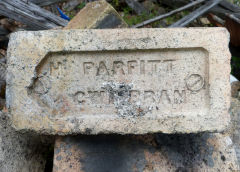 Pant Gwyn Farmstead, Nant Carn, Cwmcarn, brick by 'H Parfitt, Cwmbran', July 2011